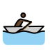 man rowing boat, dark skin tone